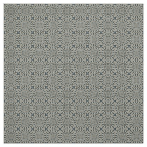 Camel Teal and Grey Circles Tile Pattern Fabric