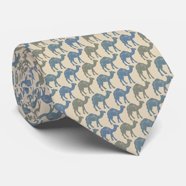 Camel Tie Armani Gray Beige Cream (Rolled)