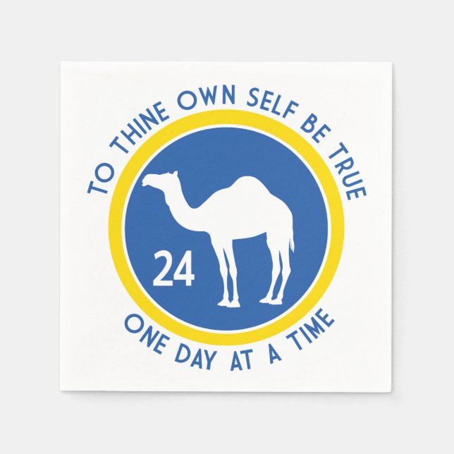 Camel To Thine Own Self | 12 Step Recovery Slogan Napkins (Front)