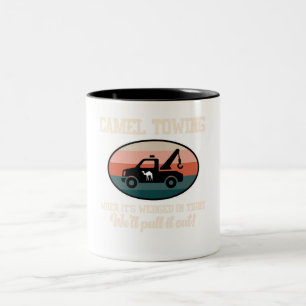 Camel Towing Sarcasm Animal Lover Camels Pet Owner Two-Tone Coffee Mug