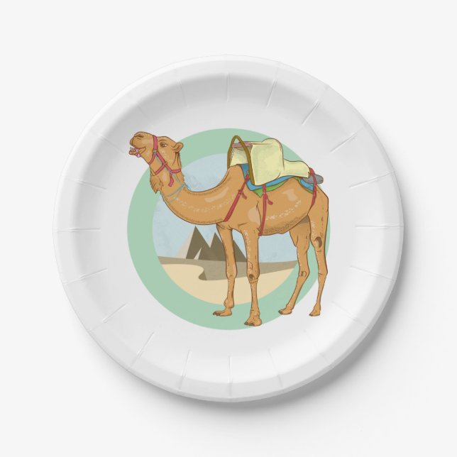 Camel Trek Cairo Paper Plates (Front)