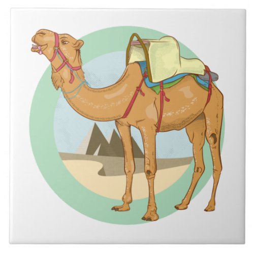 Camel Trek Egypt Ceramic Tile
