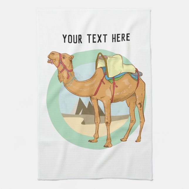 Camel Trek Egypt Kitchen Towel (Vertical)