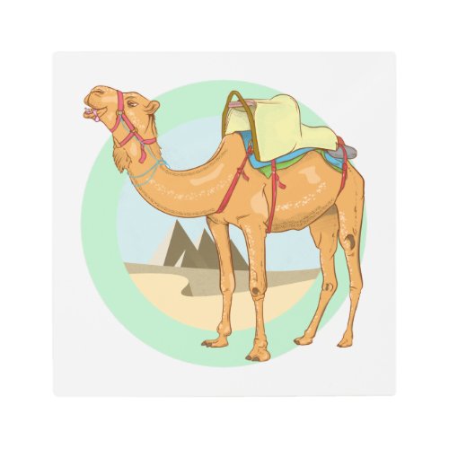 Camel Trek Egypt Metal Print