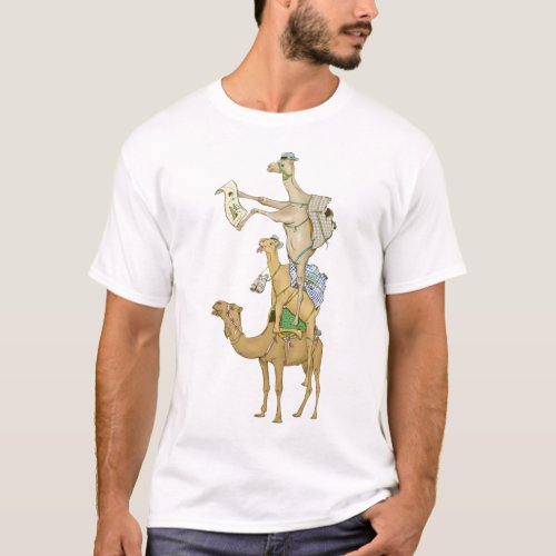 Camel trek funny pryamid T_Shirt