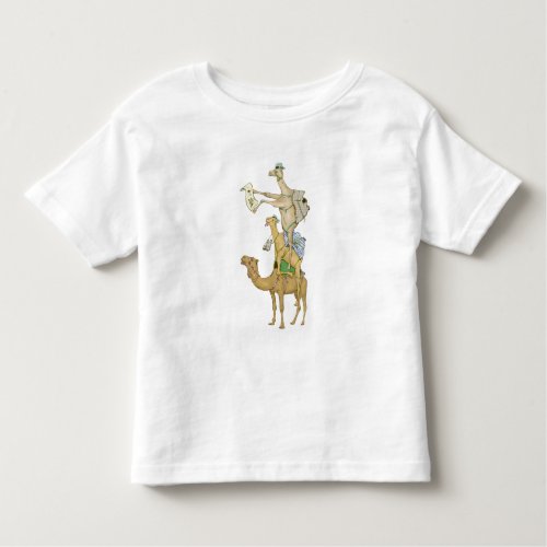 Camel trek funny pryamid toddler t_shirt