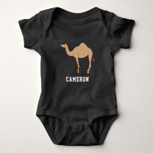 Camel Unique Boy Birthday Personalized Custom Name Baby Bodysuit