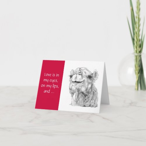 Camel Valentines Day Card