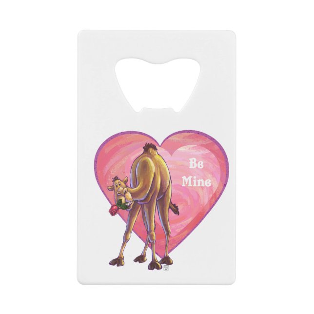 Camel Valentine's Day Credit Card Bottle Opener (Front)