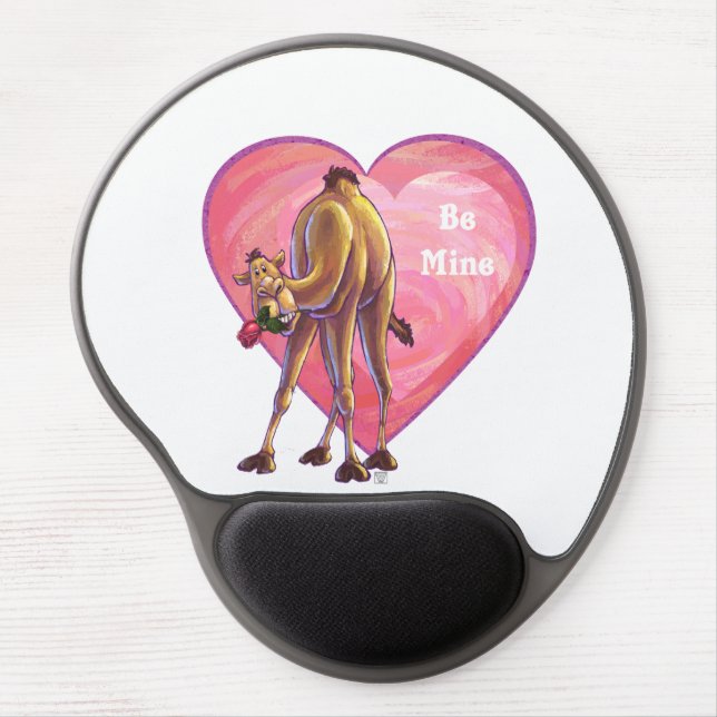 Camel Valentine's Day Gel Mouse Pad (Front)