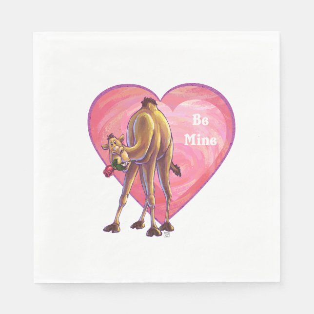 Camel Valentine's Day Napkins (Front)