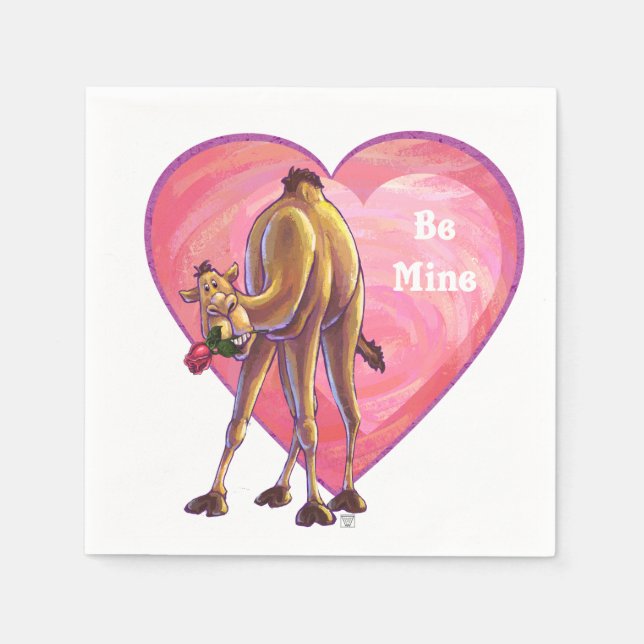 Camel Valentine's Day Napkins (Front)