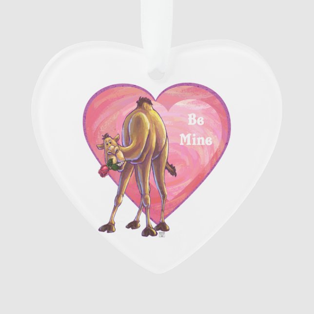 Camel Valentine's Day Ornament (Front)