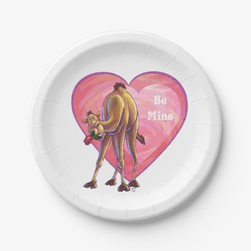 Camel Valentines Day Paper Plates