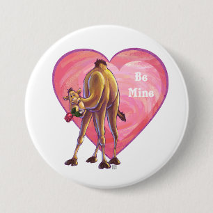 Camel Valentine's Day Pinback Button