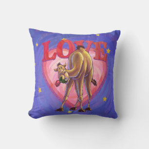 Camel Valentine's Day Throw Pillow