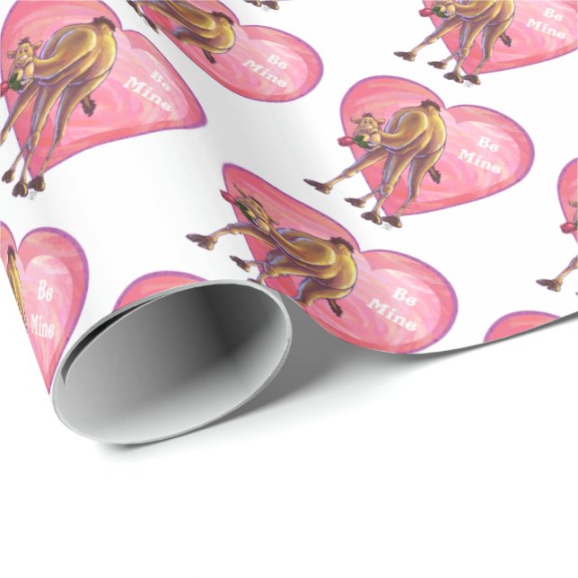 Camel Valentine's Day Wrapping Paper (Roll Corner)