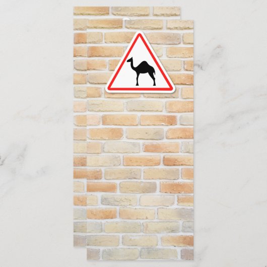 Camel warning sign (Front/Back)