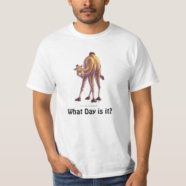 Camel What Day Is It Heads and Tails T-Shirts (Front)
