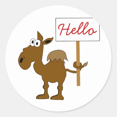 Camel With Sign Sticker