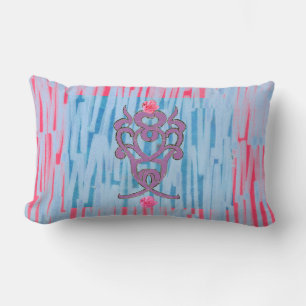 Camelia & Mauve Pattern Lumbar Pillow