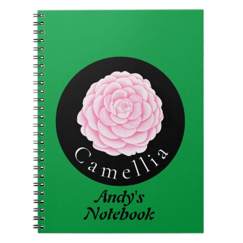 Camellia beautiful floral design notebook