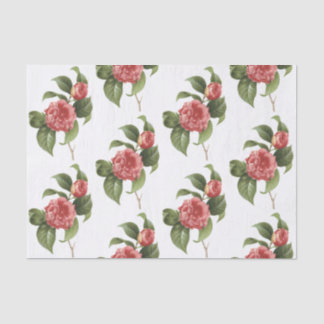 Camellia Flower Pattern Tissue Paper