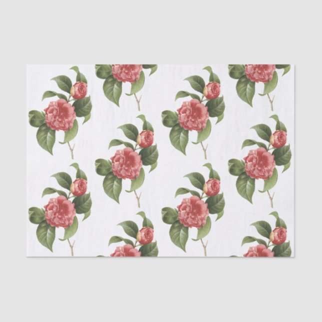 Camellia Flower Pattern Tissue Paper (Front)
