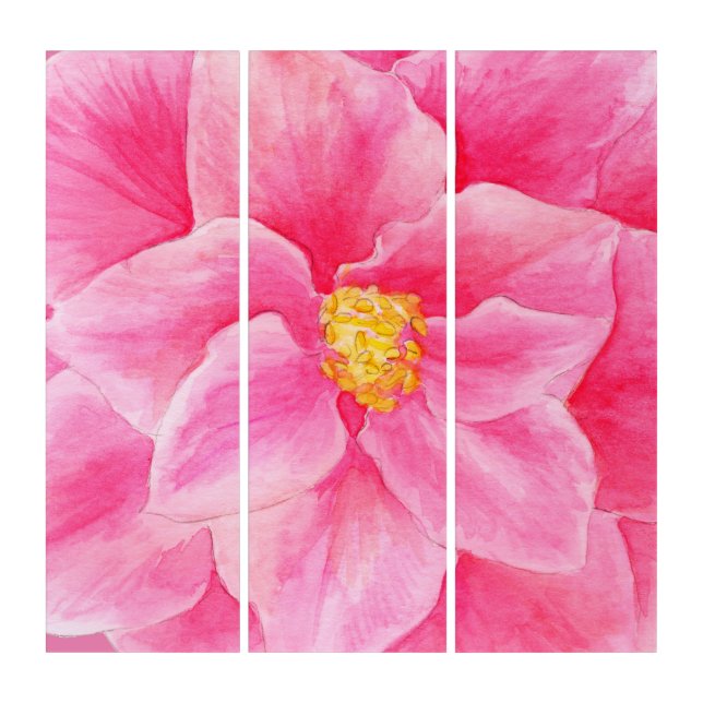 Camellia flower watercolor art (Front)