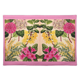 camellia, forsythia, rhododendron and acacia placemat