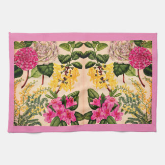 camellia, forsythia, rhododendron and acacia towel