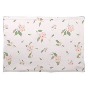 Camellia Garden Soft Pink Cloth Placemat