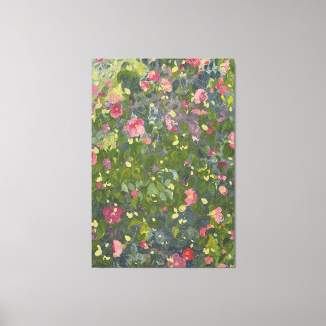 Camellia in Flower 2014 Canvas Print (Front)