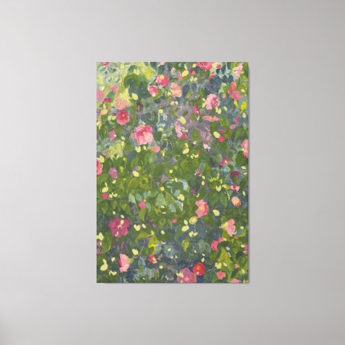 Camellia in Flower 2014 Canvas Print