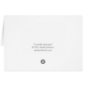Camellia Japonica - Art Card, Blank (Back Horizontal)