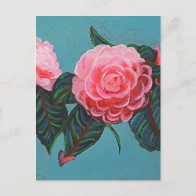Camellia Japonica Sky Postcard (Front)