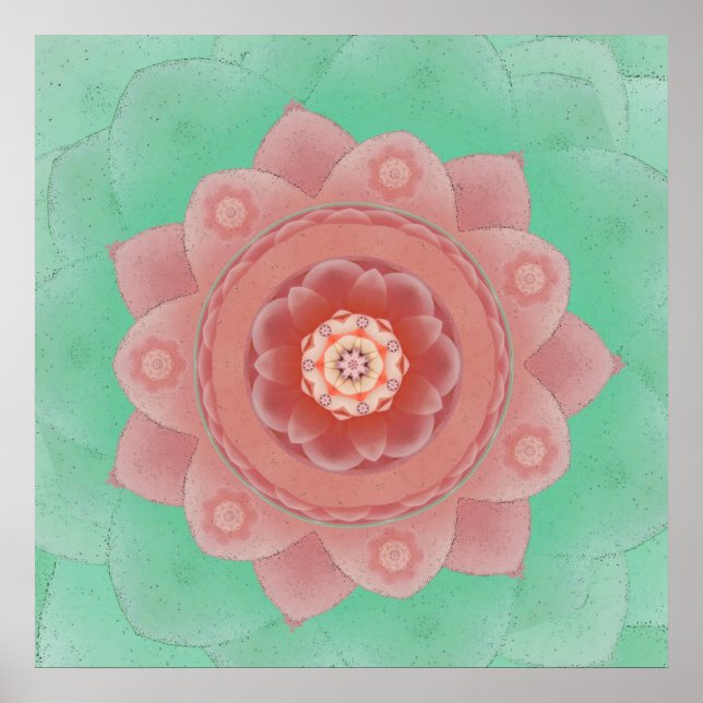 Camellia Lotus Mandala Print (Front)