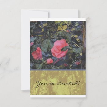 Camellia Panels Invitation by profilesincolor at Zazzle