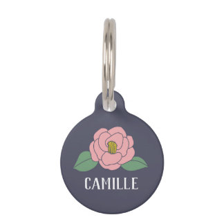 Camellia Pet ID Tag