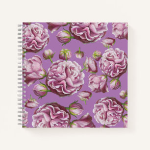 Camellia Rose Garden Flowers Notebook
