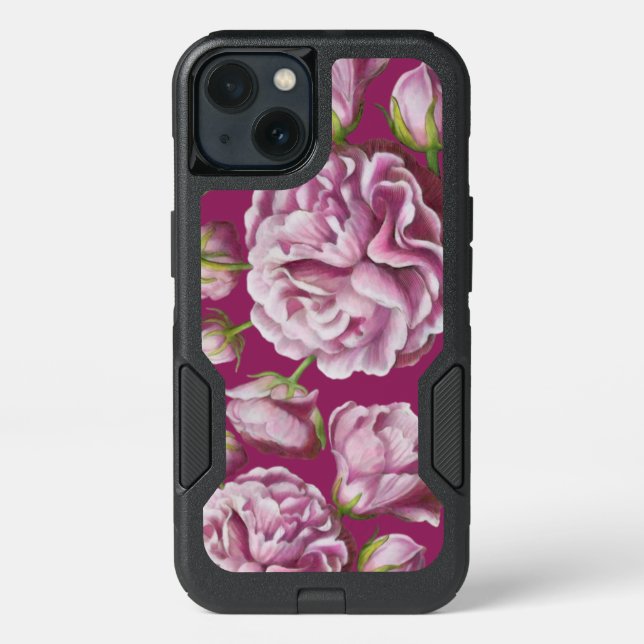 Camellia Rose Garden Flowers OtterBox iPhone Case (Back)