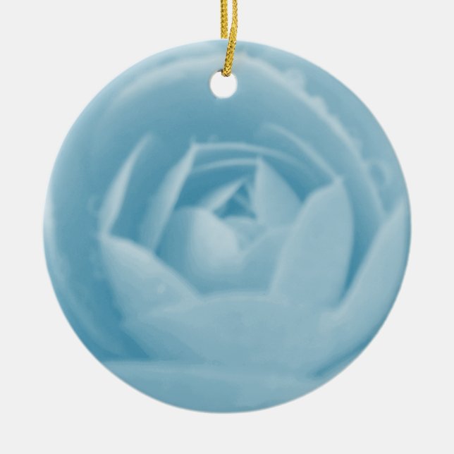 Camellia Whirlpool Flower Ceramic Ornament (Front)
