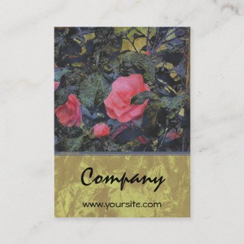 Camellias Panels Business Card by profilesincolor at Zazzle