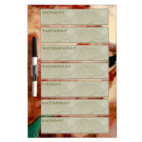 Camellias Reusable Weekly Planner Dry_Erase Board