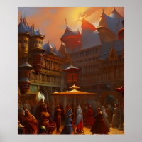 Camelot Enchantment - AI Fantasy Digital Art Print