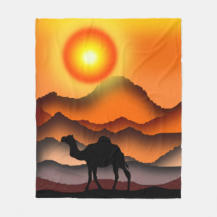 Camels 4 fleece blanket