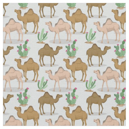Camels and Cactus Fabric