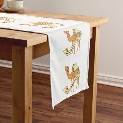 Camels are cool short table runner