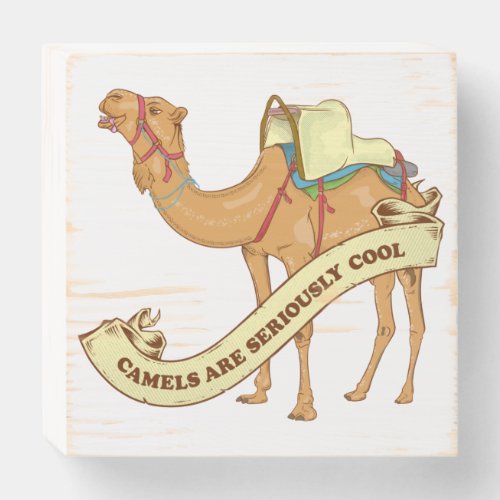 Camels are cool wooden box sign