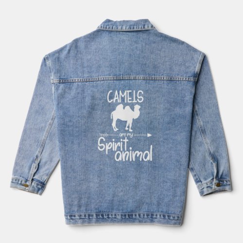 Camels Are My Spirit Animal  For Men Women Calf Ma Denim Jacket